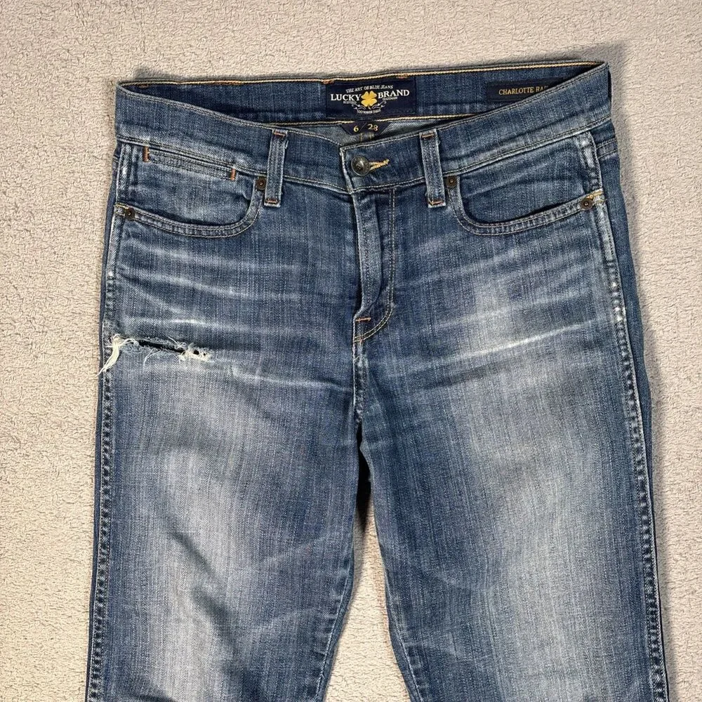 Lucky Brand Jeans Women’s Size 6/28 Charlotte Rail Mid Rise Skinny Blue Denim‎